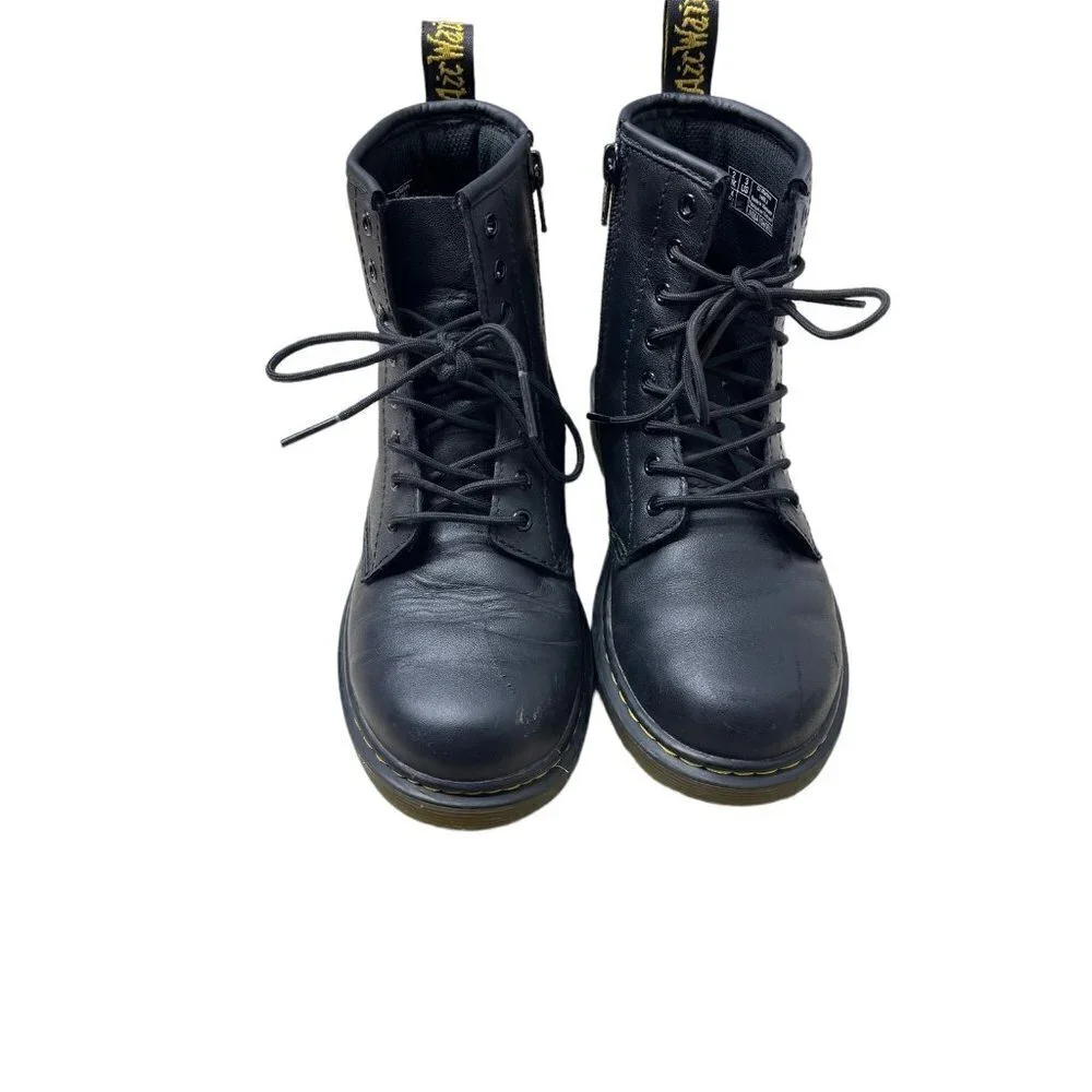 Dr Martens JUNIOR 1460 SOFTY T LEATHER LACE UP BOOTS Size 3Y